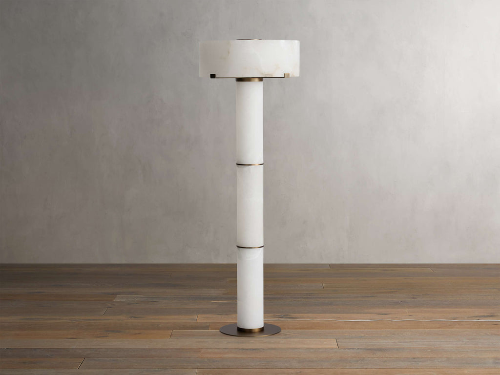 Chayla Alabaster Stone Floor Lamp 64''H detail view