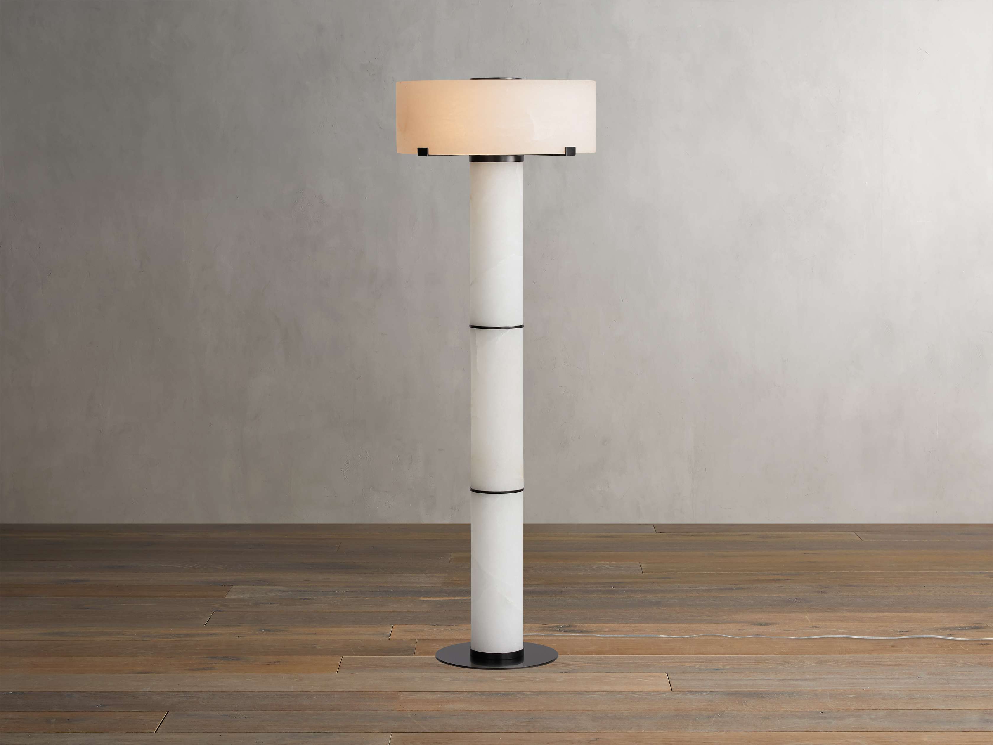 Chayla Alabaster Stone Floor Lamp 64''H material and finish detail