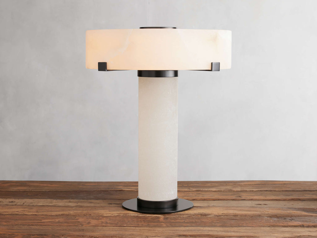 Chayla Alabaster Stone Table Lamp 13'' 19'' by Bling Lighting Studio