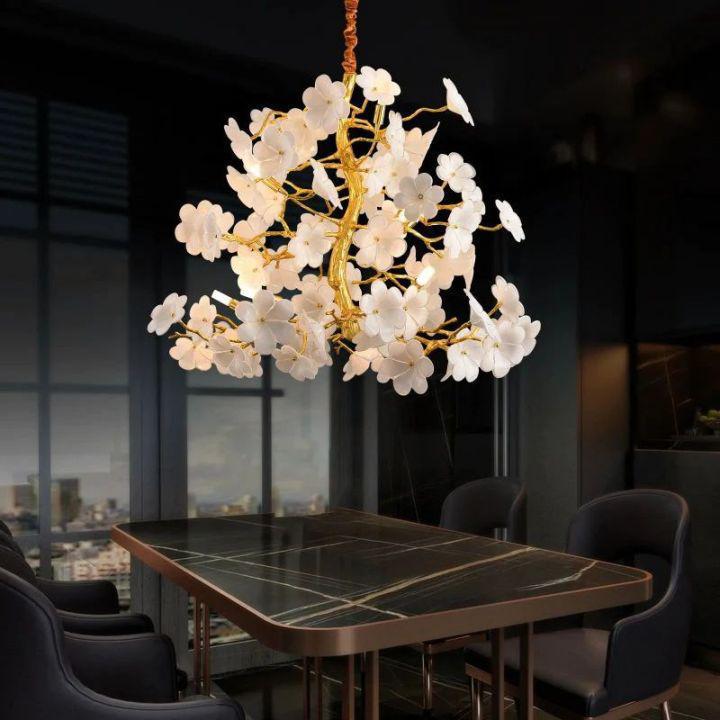 Cherry Dining Room Branch Chandelier by Bling Lighting Studio