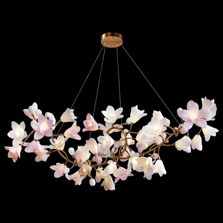 Circular Branch Blossom Chandelier by Bling Lighting Studio
