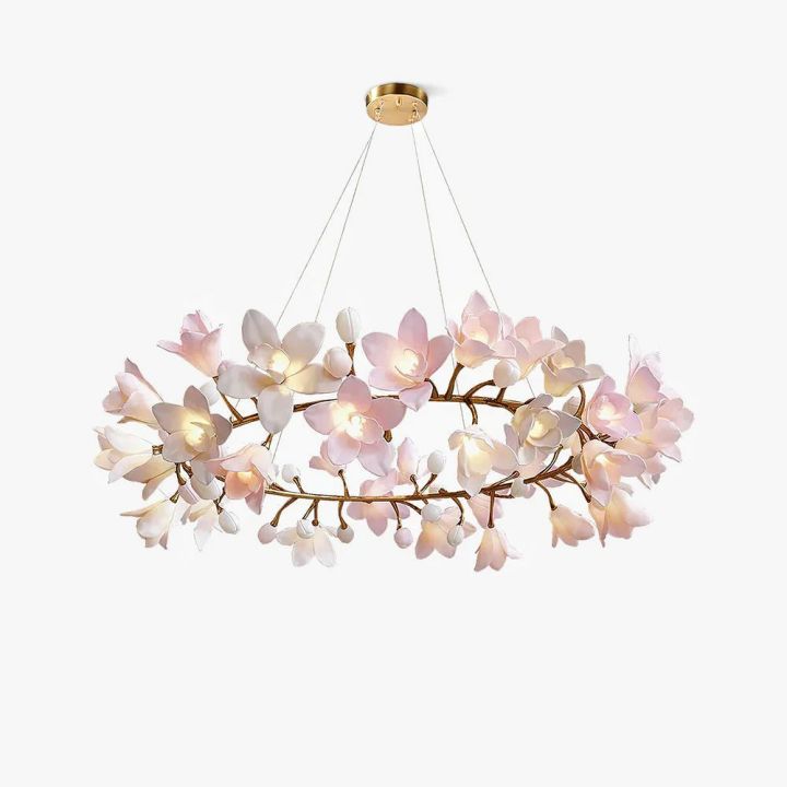 Circular Branch Blossom Chandelier by Bling Lighting Studio
