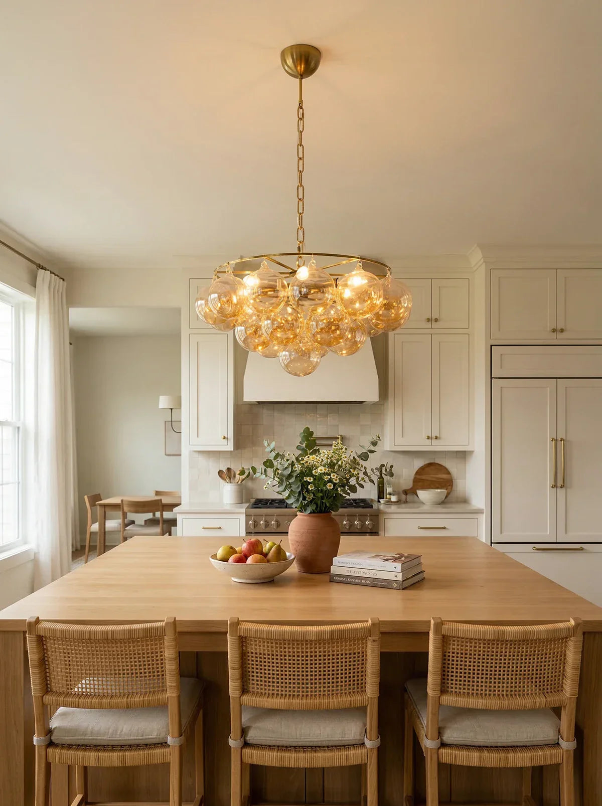 Circular Multi-Head Glass Ball Bubble Chandelier product image