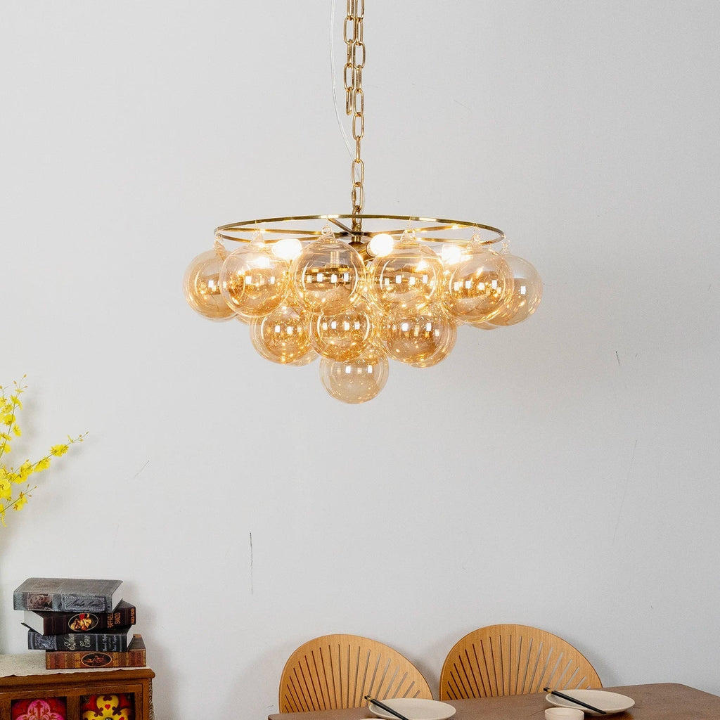 Circular Multi-Head Glass Ball Bubble Chandelier product image