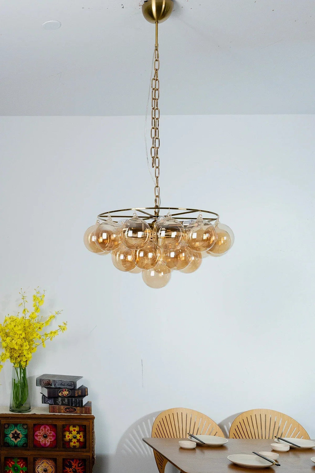 Circular Multi-Head Glass Ball Bubble Chandelier product image