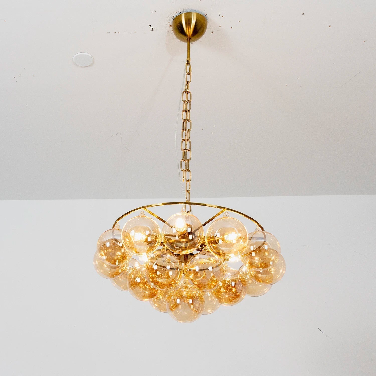 Circular Multi-Head Glass Ball Bubble Chandelier product image