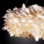 Clara Quartz Crystal Halo Chandelier by Bling Lighting Studio