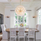 Clear Sorrento Chandelier 28"