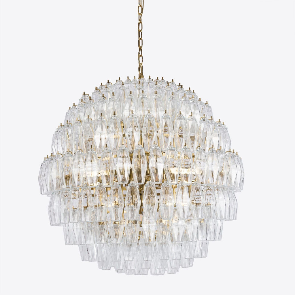 Clear Sorrento Chandelier 28"