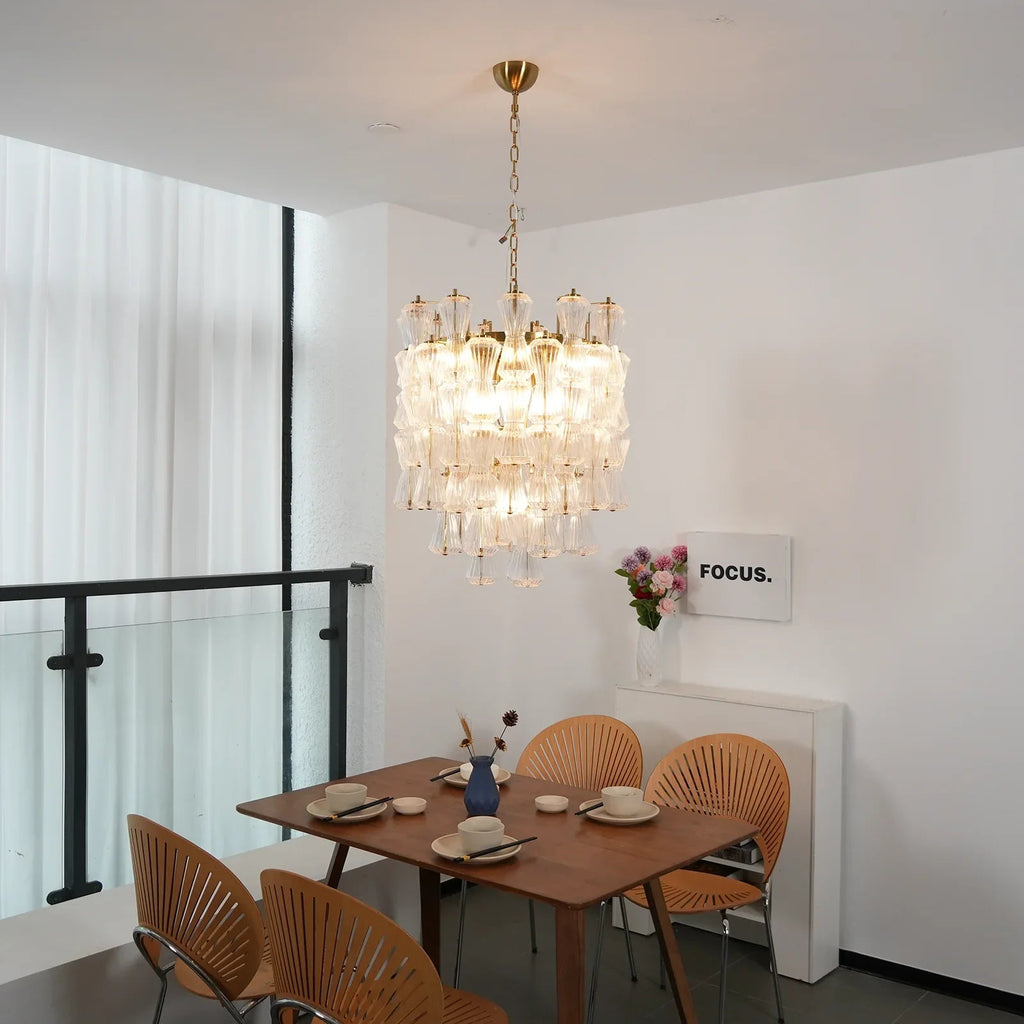 Clepsydra Murano Glass Chandelier detail view