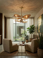 Cloud-Shaped Layered Amber Chandelier product image