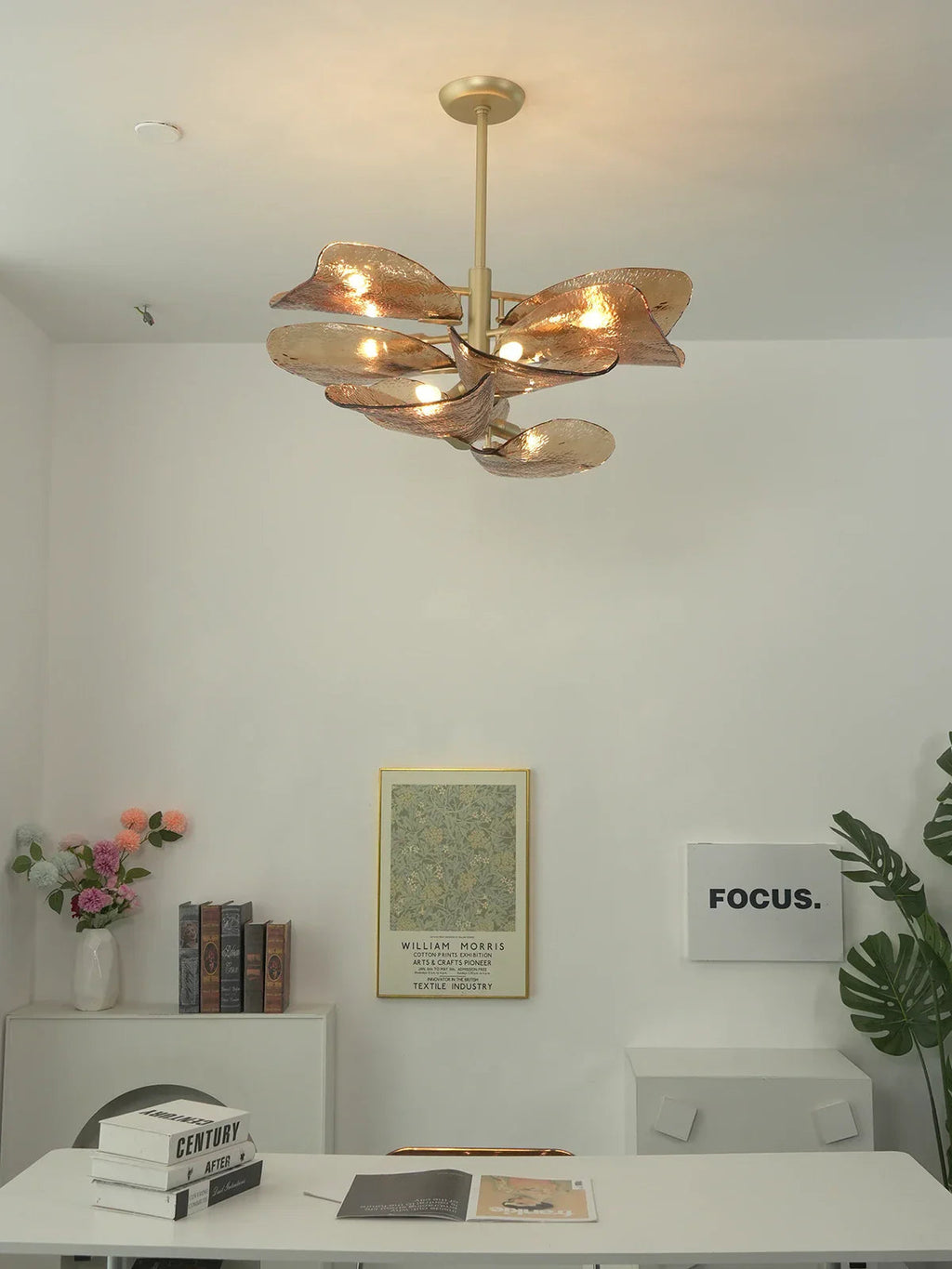 Cloud-Shaped Layered Amber Chandelier product image