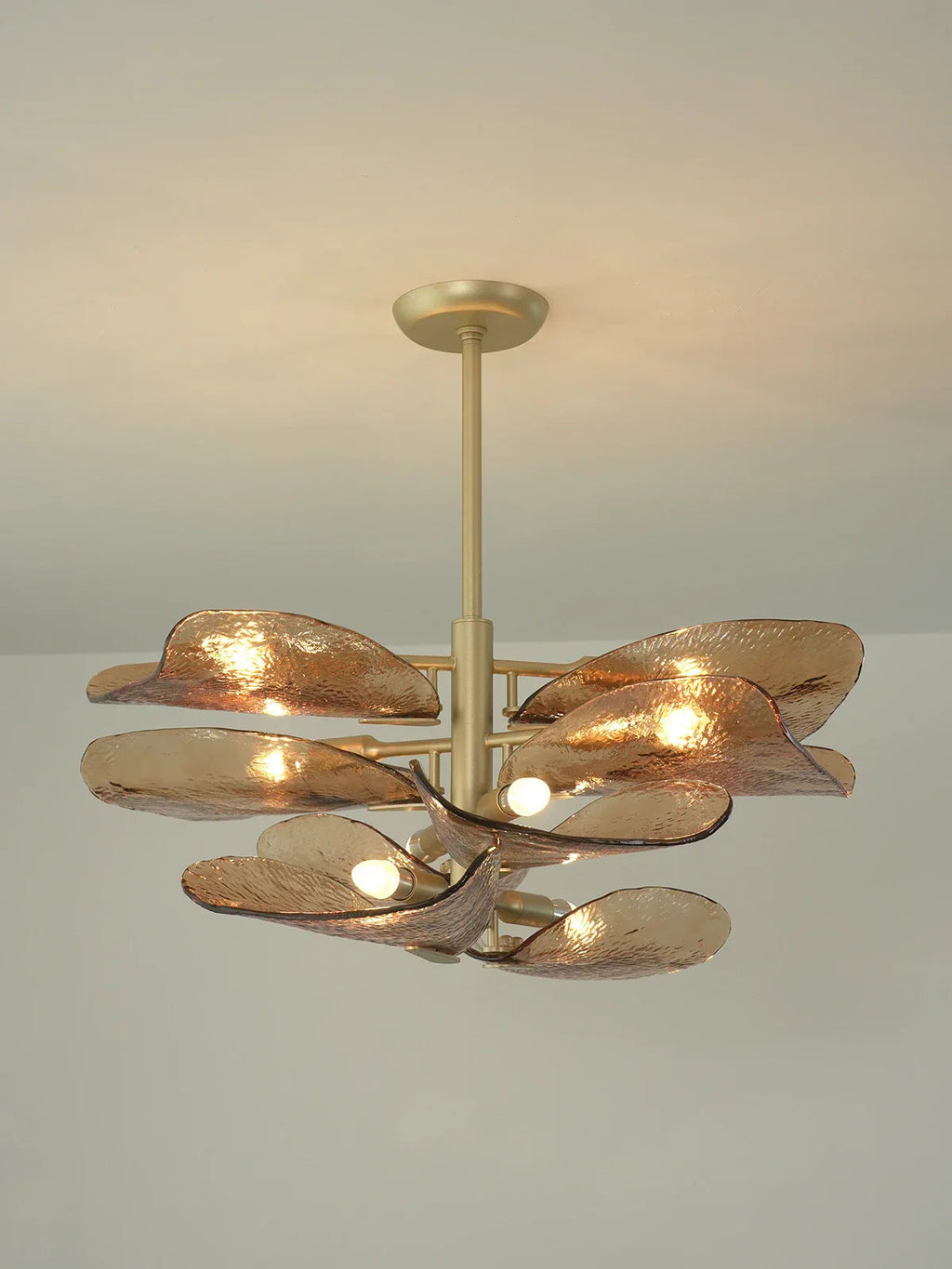 Cloud-Shaped Layered Amber Chandelier product image