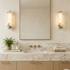 Contemporary Capsule Alabaster Wall Light