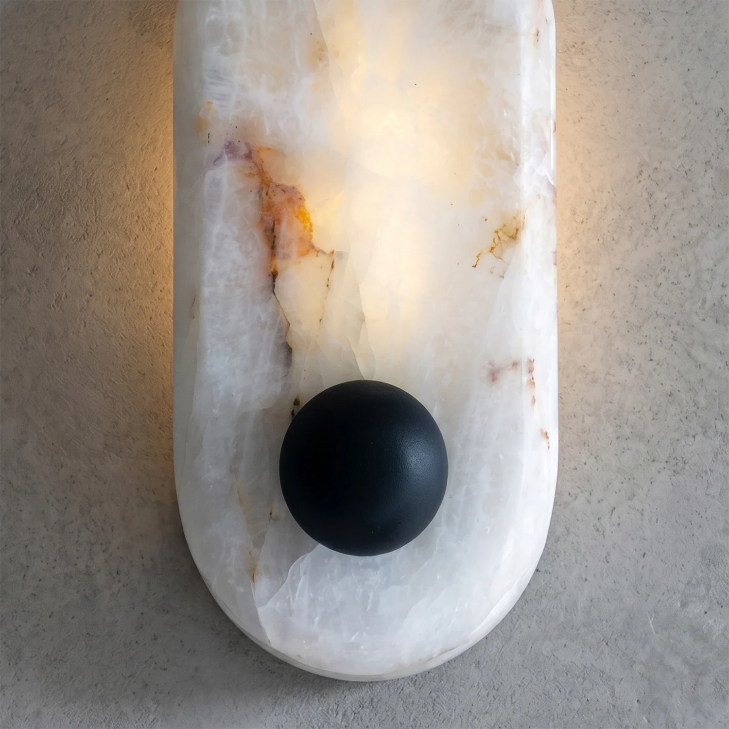 Contemporary Capsule Alabaster Wall Light