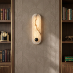 Contemporary Capsule Alabaster Wall Light