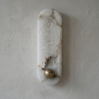 Contemporary Capsule Alabaster Wall Light