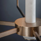 Contemporary Alabaster 6-arm Compass Chandelier by Bling Lighting Studio