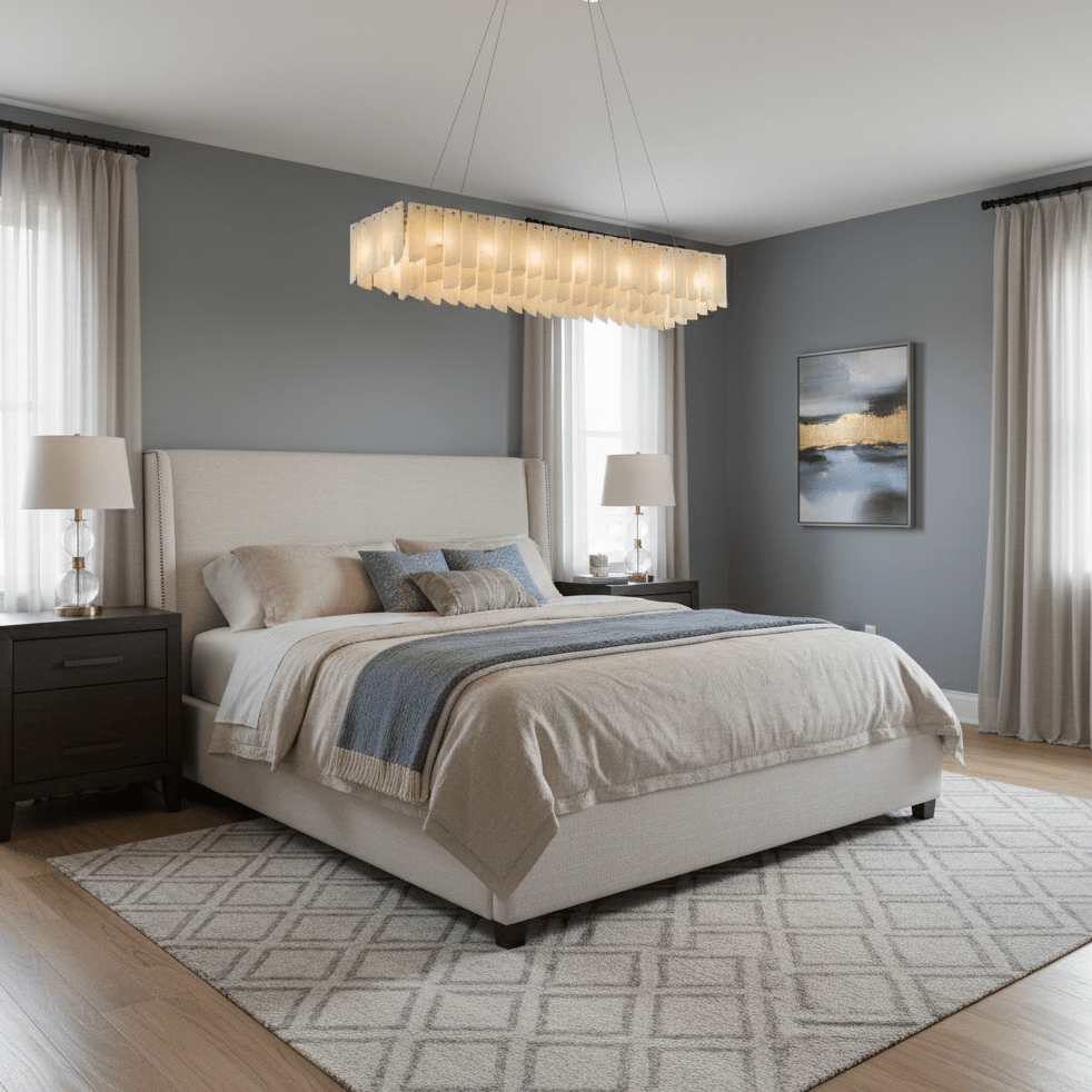 Contemporary Alabaster Cascade Tiered Chandelier product image