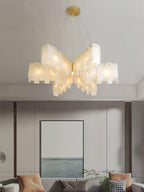 Contemporary Alabaster Cascade Tiered Chandelier product image