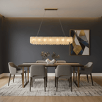 Contemporary Alabaster Cascade Tiered Chandelier product image