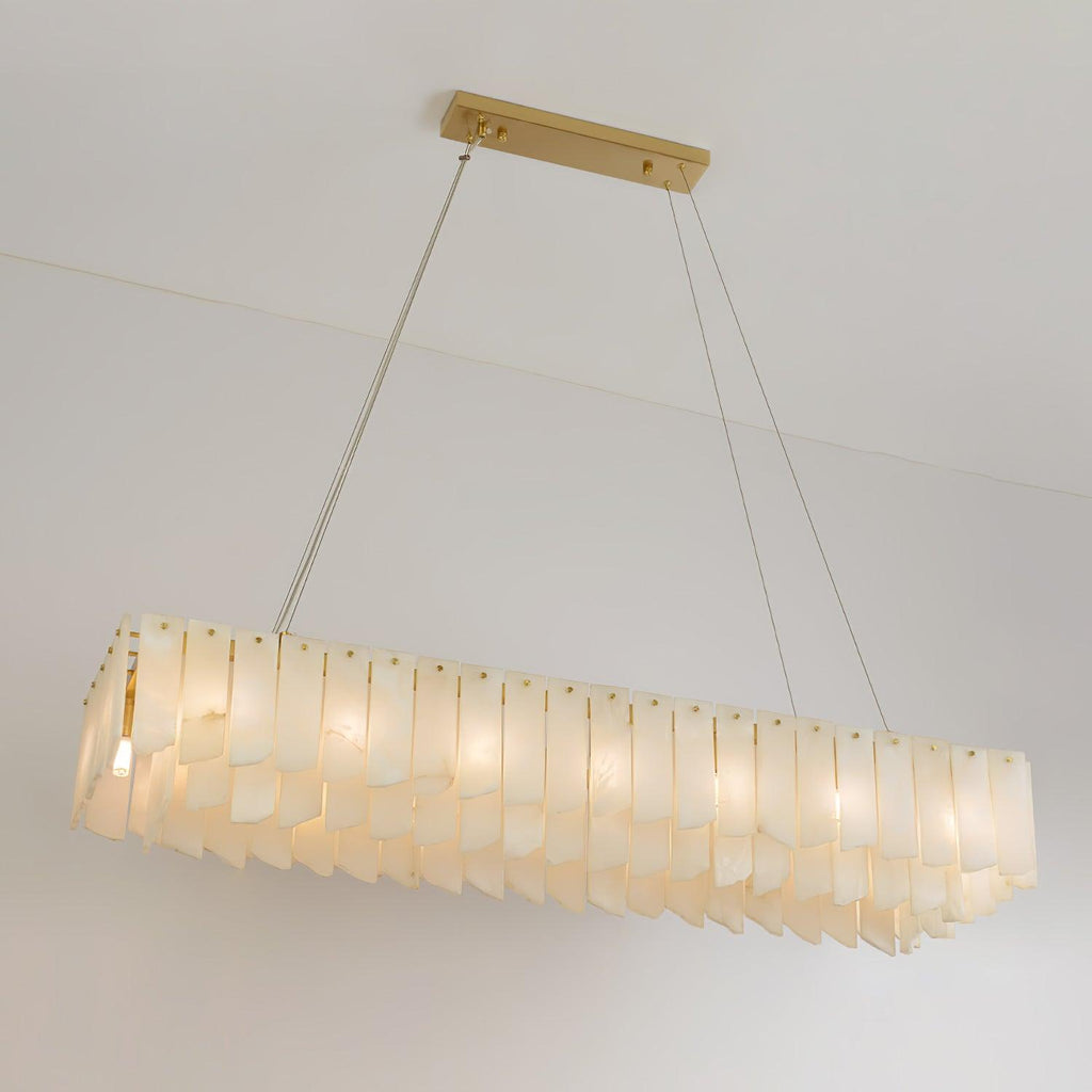 Contemporary Alabaster Cascade Tiered Chandelier product image
