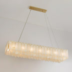 Contemporary Alabaster Cascade Tiered Chandelier product image