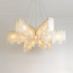 Contemporary Alabaster Cascade Tiered Chandelier product image