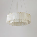 Contemporary Alabaster Cascade Tiered Chandelier product image