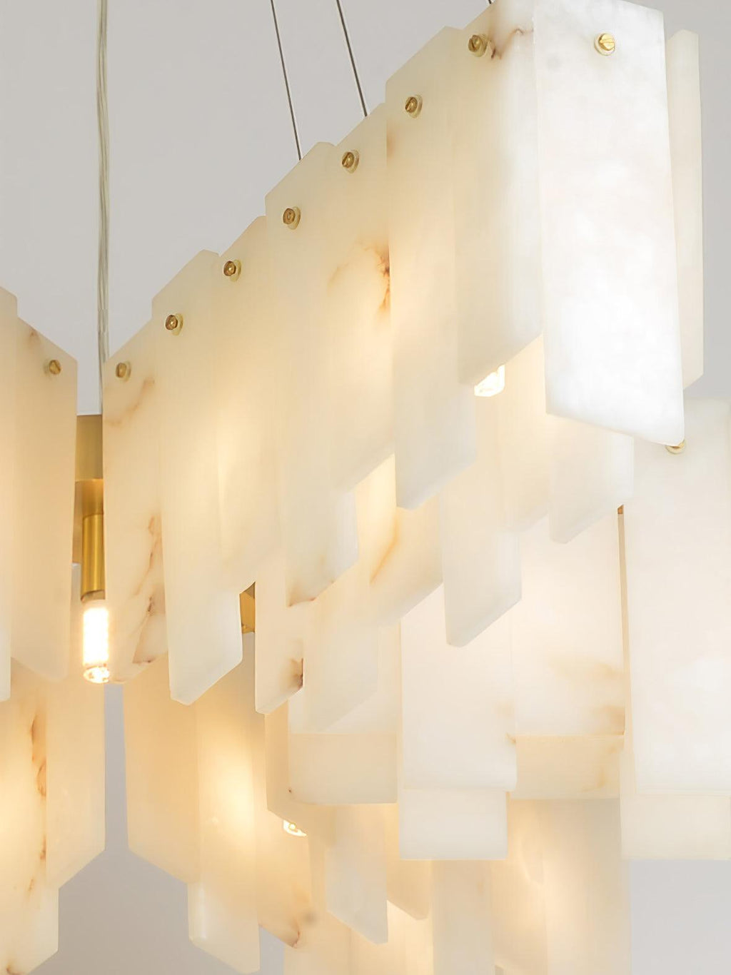 Contemporary Alabaster Cascade Tiered Chandelier product image