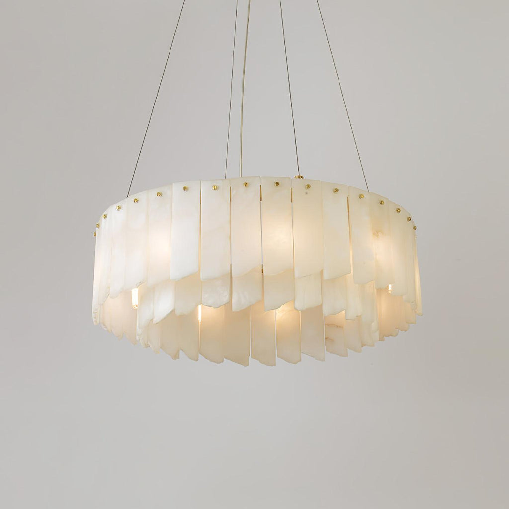 Contemporary Alabaster Cascade Tiered Chandelier product image