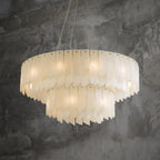 Contemporary Alabaster Cascade Tiered Chandelier product image