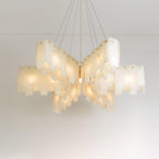 Contemporary Alabaster Cascade Tiered Chandelier product image