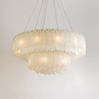 Contemporary Alabaster Cascade Tiered Chandelier product image