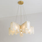 Contemporary Alabaster Cascade Tiered Chandelier product image