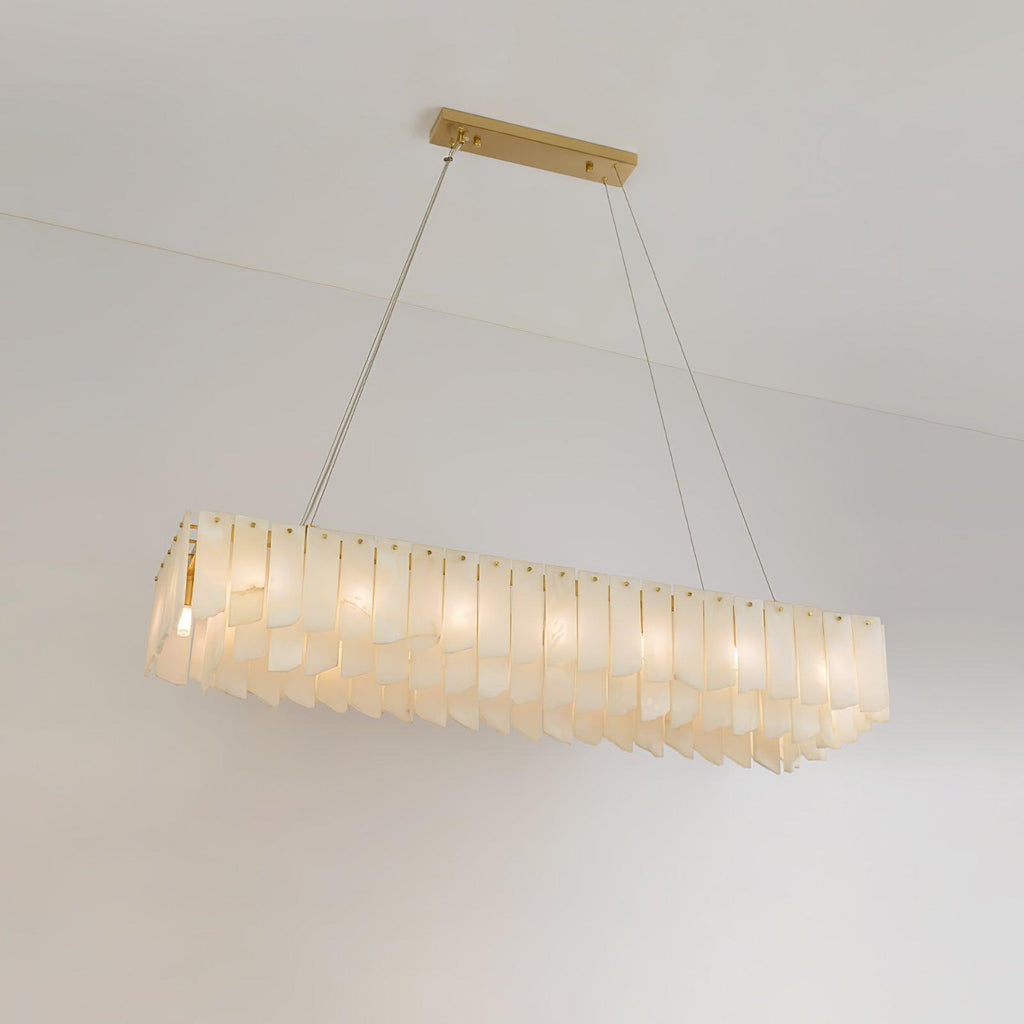 Contemporary Alabaster Cascade Tiered Chandelier product image