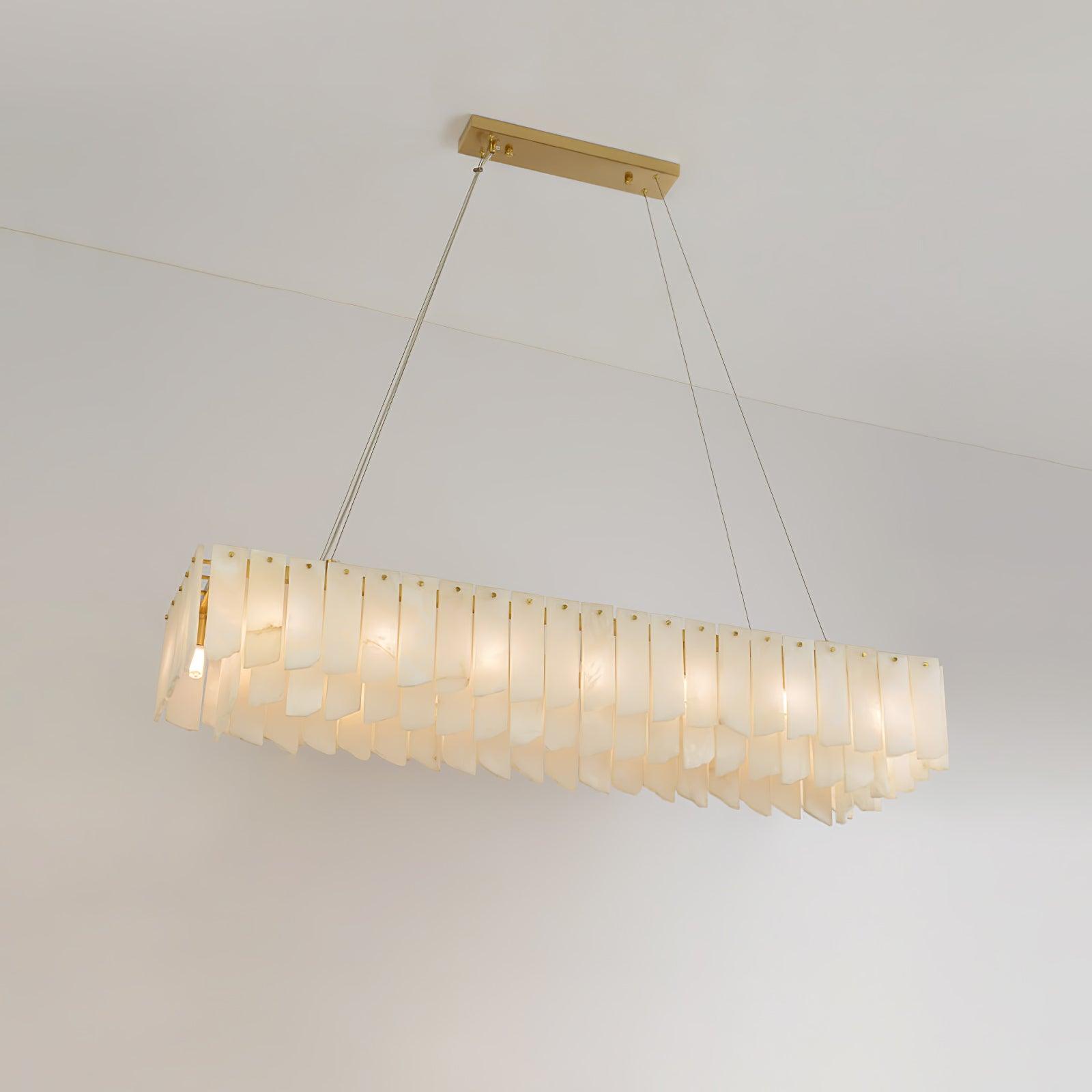Contemporary Alabaster Cascade Tiered Chandelier product image