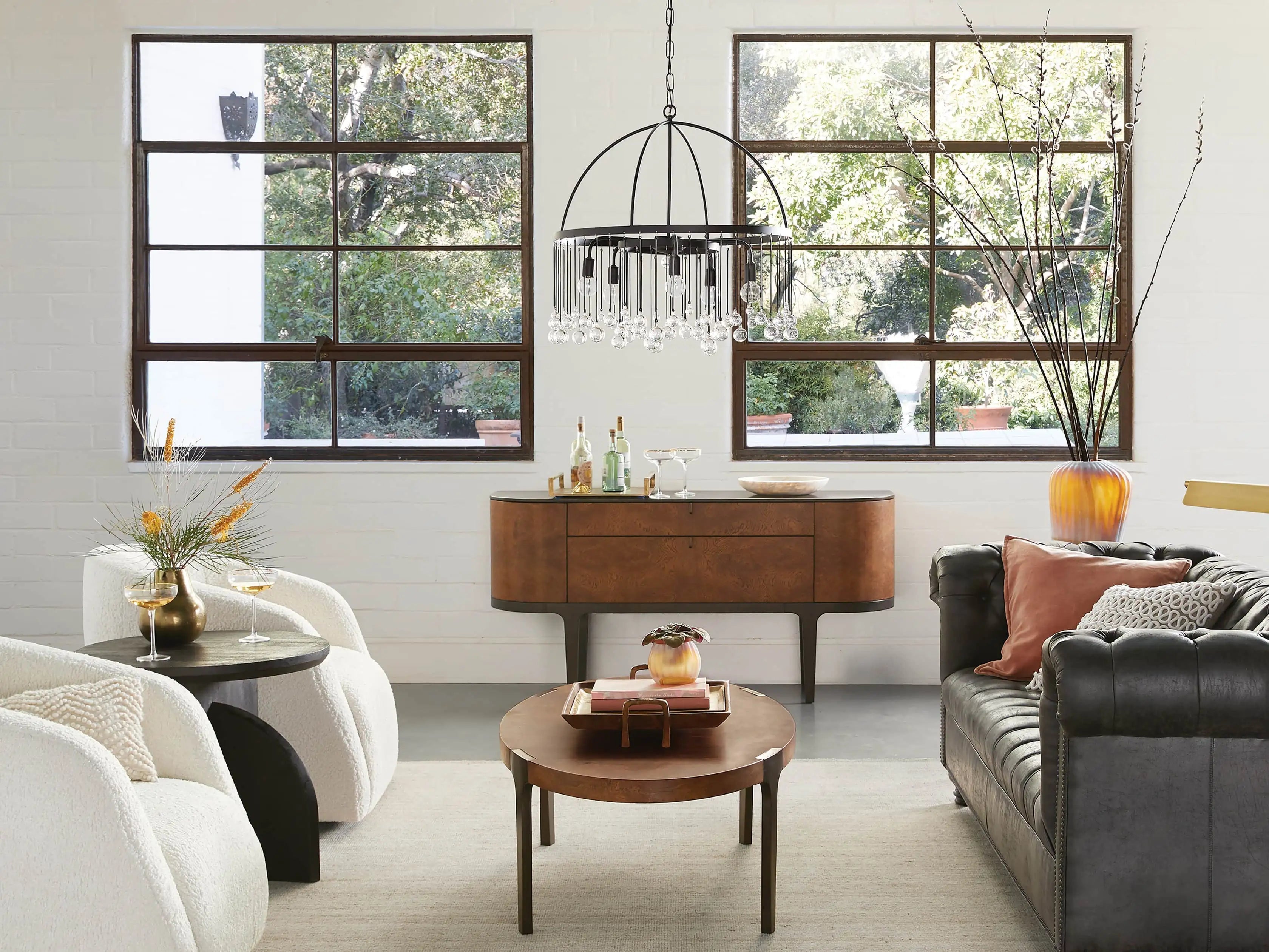 Contemporary Aubrey Crystal Ball Round Chandelier 5 Light / 8 Light product image