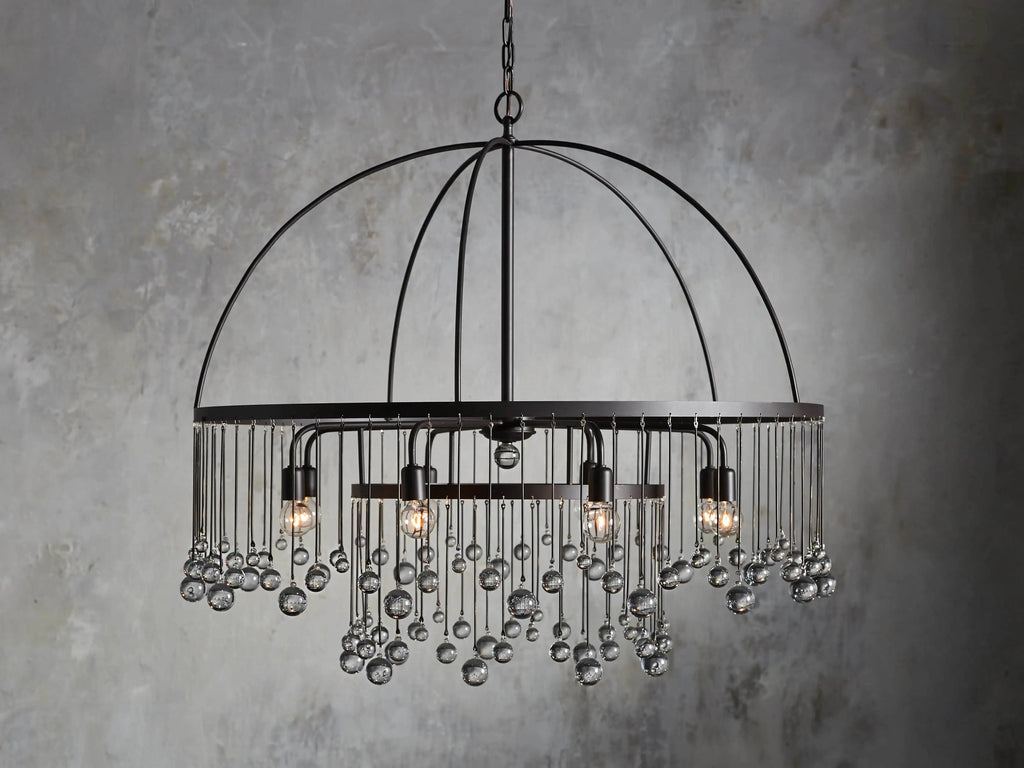 Contemporary Aubrey Crystal Ball Round Chandelier 5 Light / 8 Light product image