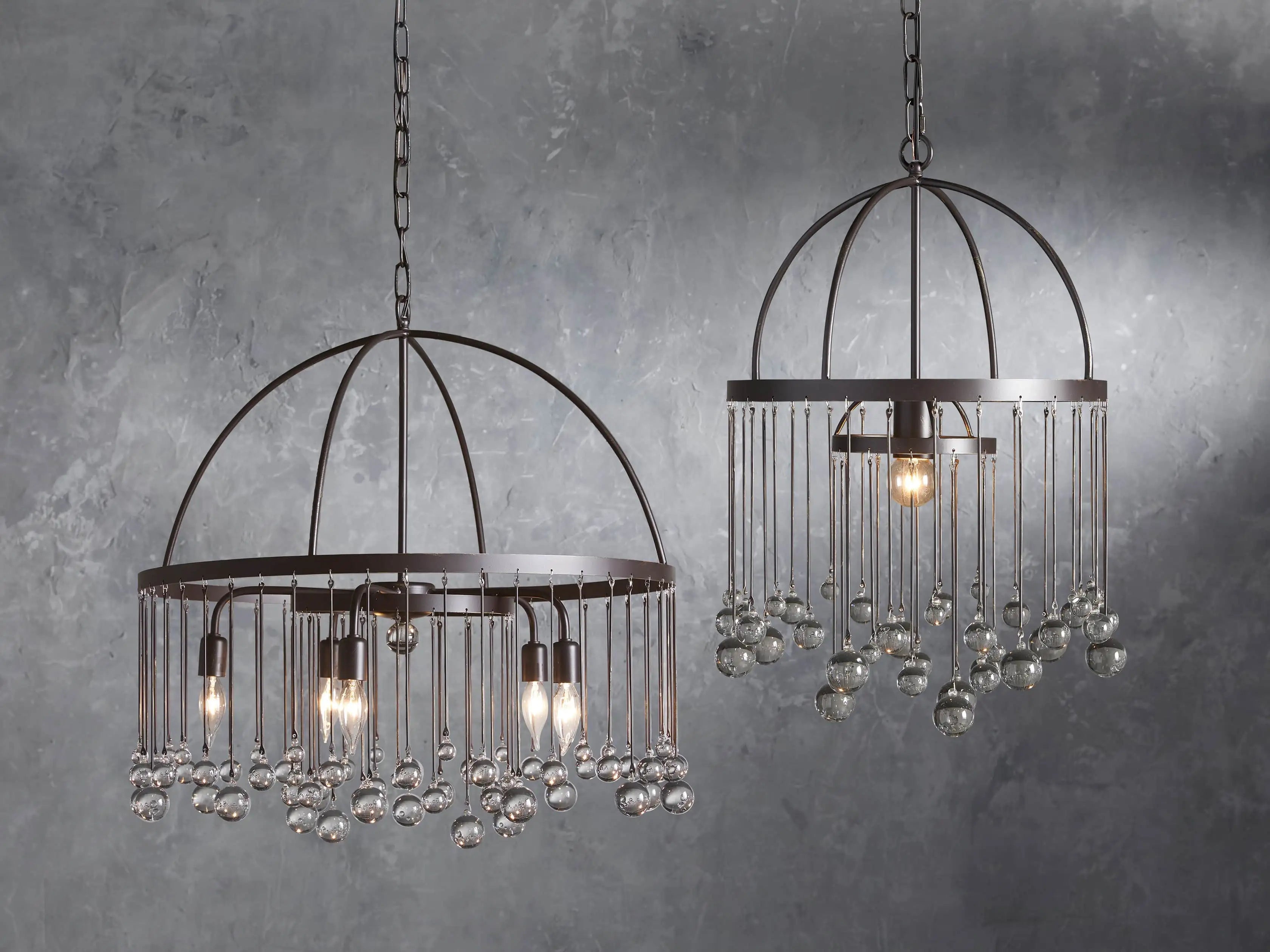 Contemporary Aubrey Crystal Ball Round Chandelier 5 Light / 8 Light product image