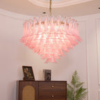 Contemporary Blush Pink Glass Murano Chandelier additional product view