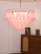 Contemporary Blush Pink Glass Murano Chandelier product image
