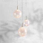Contemporary Casen Glass Round Chandelier 20"28"34"43" by Bling Lighting Studio