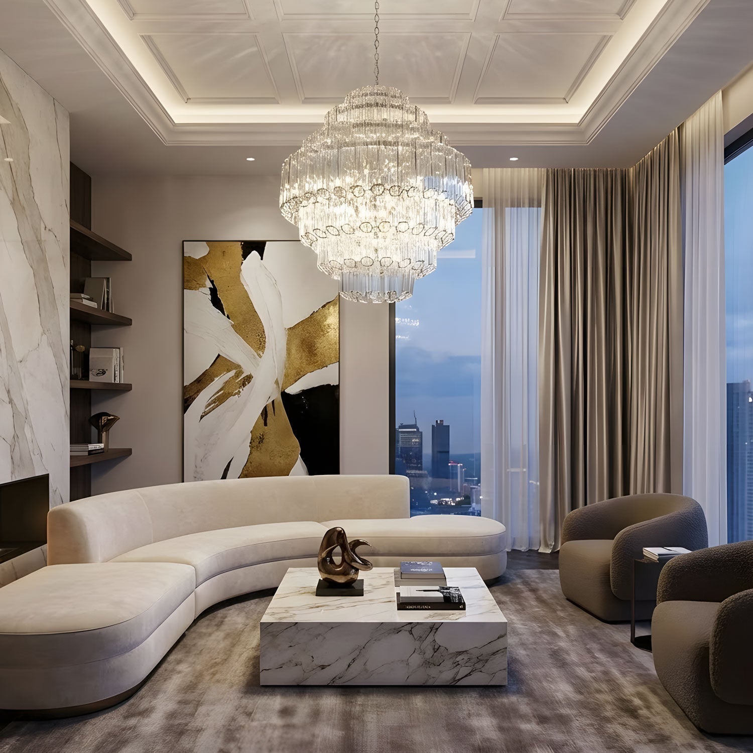 Contemporary Clear Grande Palermo Chandelier product image