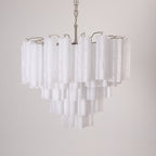 Contemporary Frosted Murano Tube Cascade Chandelier additional product view