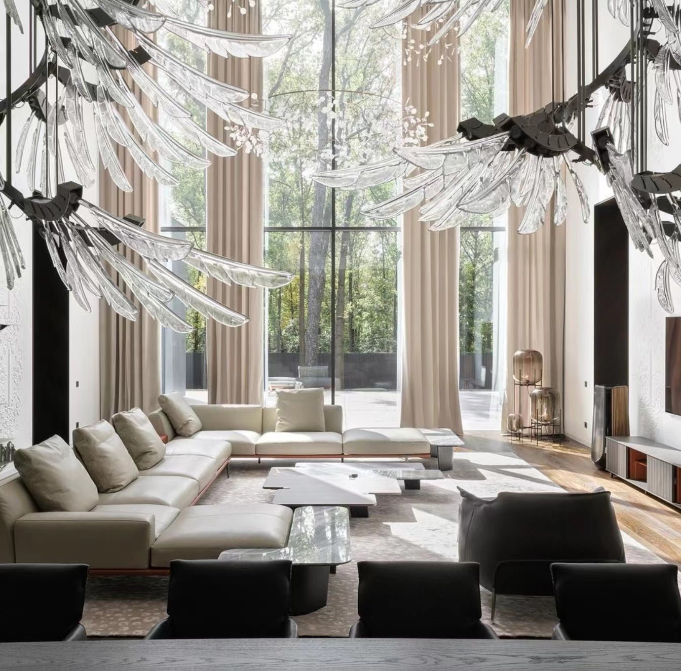 Contemporary Plumage Ascent Chandelier product image