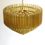 Contemporary Prism Murano Amber Glass Chandelier product image