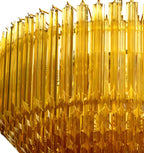 Contemporary Prism Murano Amber Glass Chandelier product image