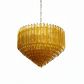 Contemporary Prism Murano Amber Glass Chandelier product image