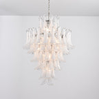 Contemporary White Cloud Glass Petals Chandelier additional product view